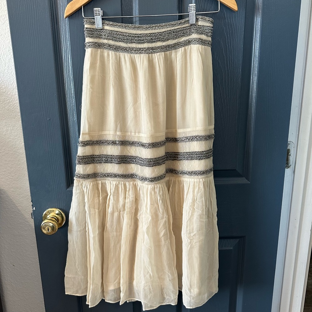 Anthropologie Moulinette Soeurs Beaded Skirt